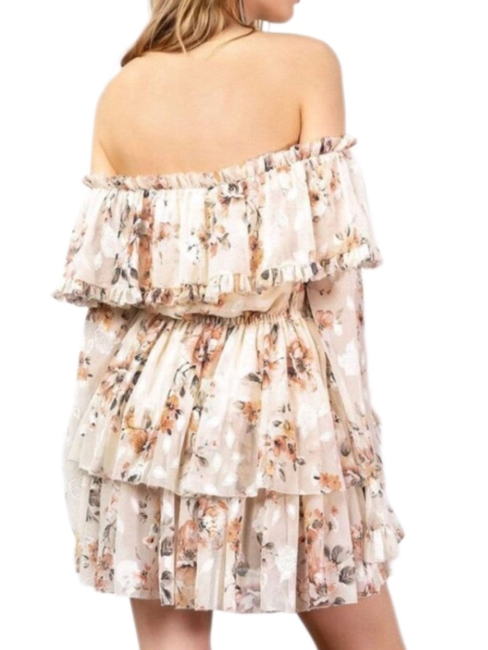 J.ING Devendra Off Shoulder Ruffle Floral Dress - Picture 2 of 8